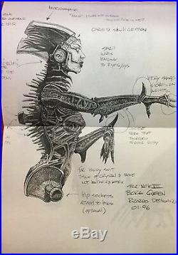 Original Concept Designs Depicting First Designs Of Borg Queen And Drone