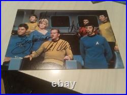 Original Hand Signed Picture Star Trek By Limoy, Shatner, Nichols And Takei