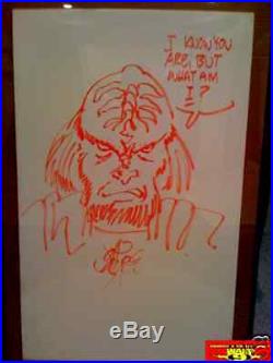 Original John Byrne Star Trek Klingon Comic Art Sketch