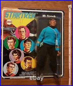 Original Mego Mr. Spock Star Trek Action Figure on Unpunched Card 1974 RARE