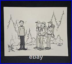 Original STAR TREK COMIC STRIP Art Panel By Richard TOMASIC Spock Hiking 11x8.5