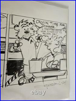 Original Sketch Calvin & Hobbes / Star Trek Crossover by Aaron Lopresti 2024