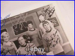 Original Star Trek Cast Autographed signed 8x10 photo Nimoy Shatner Takei
