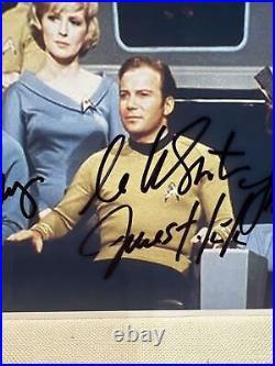 Original Star Trek Cast Signed Photo Shatner Kelly Nimoy COA