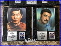 Original Star Trek Enterprise Crew Signed Autograph Limited #ed Plaque Lot & COA