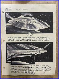 Original Star Trek First Contact Storyboards Page with Enterprise by Joseph Musso