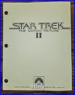 Original Star Trek II Movie Script