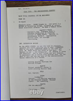 Original Star Trek II Movie Script