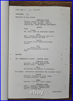 Original Star Trek II Movie Script