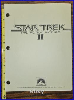 Original Star Trek II Movie Script