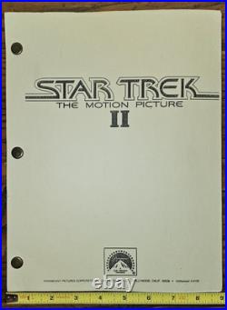 Original Star Trek II Movie Script