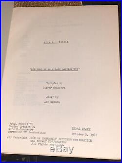 Original Star Trek Production Script (Gene Roddenberrys)