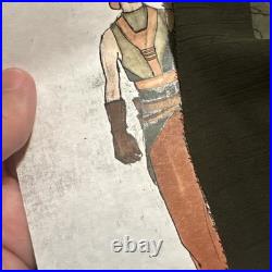 Original Star Trek Voyager Robert Blackman Costume Design Concept Art WithFabric