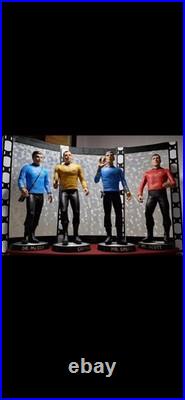 Original Startrek Figures And Backdrop. One Of A Kind