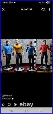 Original Startrek Figures And Backdrop. One Of A Kind