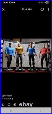 Original Startrek Figures And Backdrop. One Of A Kind