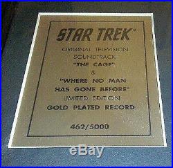 Original Television Soundtrack THE CAGE GOLD PLATED RECORDS Star Trek