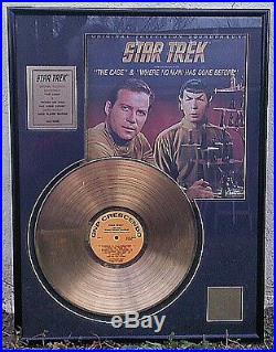 Original Television Soundtrack THE CAGE GOLD PLATED RECORDS Star Trek