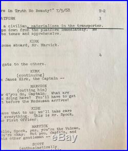 Original first-draft script & outline for Star Trek The Original Series 1968