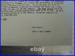 Original letter to STAR TREK FANS TO SAVE STAR TREK from John & Bjo TRIMBLE 1967