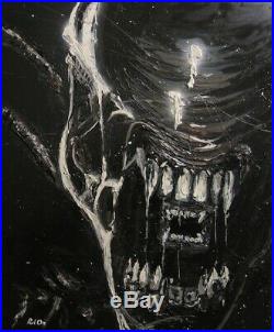Paul Oz Alien Original oil painting