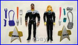 Playmates STAR TREK Target Exclusives Action Figures Lot with Cust. LaForge