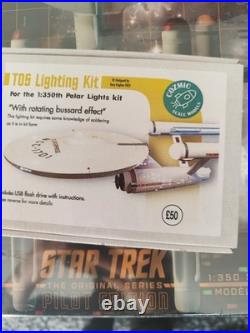 Polar Lights Star Trek TOS Enterprise 1/350 Pilot Edition + lighting kit! New