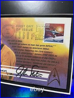 Postmark Gallery Autographed Star Trek Plaque First Day of Issue Stamp 2439/5000