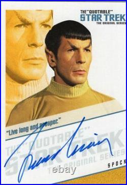 Quotable Star Trek Original Series Autograph Card QA2 Leonard Nimoy as SPOCK