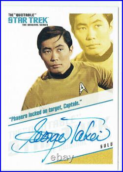 Quotable Star Trek Original Series Autograph Card QA3 George Takei as Sulu (a)