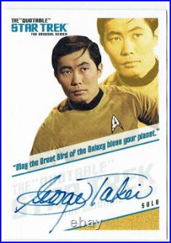 Quotable Star Trek Original Series Autograph Card QA3 George Takei as Sulu (b) Quotable Star Trek Original Series Autograph Card QA3 George Takei as Sulu (b)