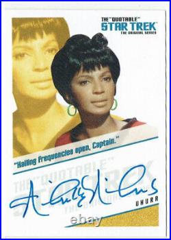 Quotable Star Trek Original Series Autograph Card QA5 Nichelle Nichols as Uhura