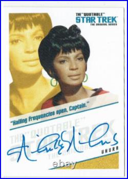 Quotable Star Trek Original Series Autograph Card QA5 Nichelle Nichols as Uhura Quotable Star Trek Original Series Autograph Card QA5 Nichelle Nichols as Uhura