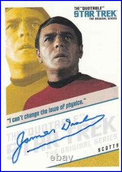 Quotable Star Trek Original Series Autograph Card QA7 James Doohan as SCOTTY