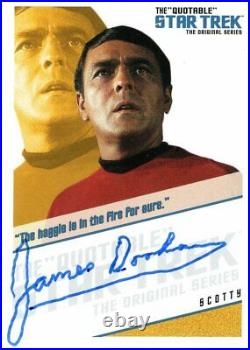 Quotable Star Trek Original Series Autograph Card QA7 James Doohan as SCOTTY #2
