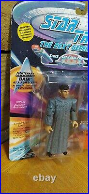 RARE 90s Star Trek The Next Generation Carded Action Figure Lt Data as a Romulan