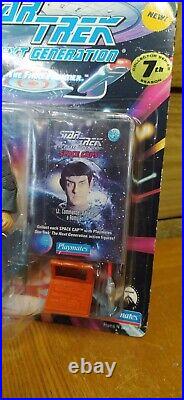 RARE 90s Star Trek The Next Generation Carded Action Figure Lt Data as a Romulan