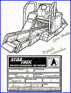 RARE Star Trek Signed Production Designed For The Torpedo Launcher