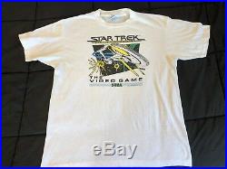 RARE Vintage 80s Sega Star Trek Video Game T Shirt XL Comic Classic Old School