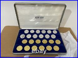 Rare 1993 Franklin Mint 24k Plated Gold & Silver Star Trek Checkers Set NOS