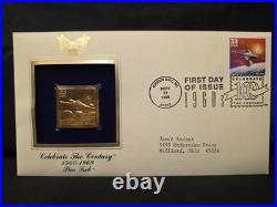 Rare 1999 Celebrate The Century 1960-1969 Star Trek Gold Plated Replica Stamp