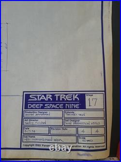 Rare Original Star Trek Deep Space Nine 24x36 Set Blueprint