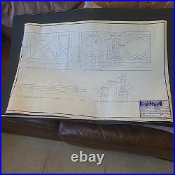 Rare Original Star Trek Deep Space Nine 24x36 Set Blueprint