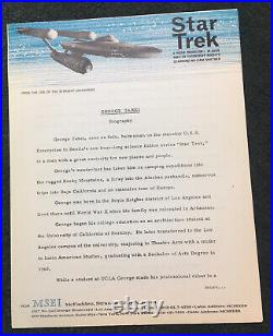 Rare! Star Trek 1966 Orig. 2-page George Takei Biography! Nbc-tv Press Release