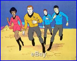 Rare Star Trek Captain Kirk Spock Mccoy Uhura Original Production Animation Cel