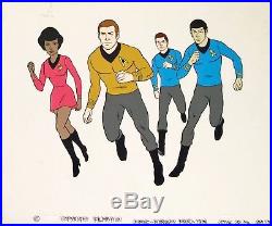Rare Star Trek Captain Kirk Spock Mccoy Uhura Original Production Animation Cel