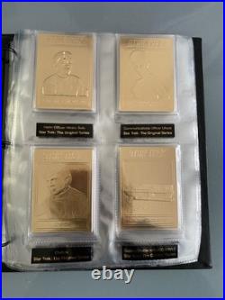 Rare Star Trek Danbury Mint 22ct Gold Card Complete Set of 48 + COA & Folder
