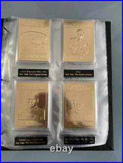 Rare Star Trek Danbury Mint 22ct Gold Card Complete Set of 48 + COA & Folder