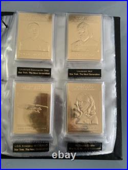 Rare Star Trek Danbury Mint 22ct Gold Card Complete Set of 48 + COA & Folder