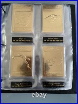 Rare Star Trek Danbury Mint 22ct Gold Card Complete Set of 48 + COA & Folder